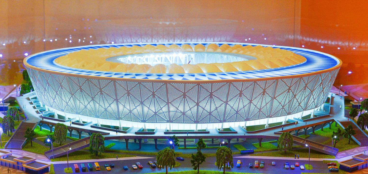 Строительство стадиона «Арена» на 45000 зрительских мест в городе Волгограде.